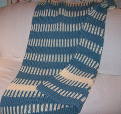 Stripes Afghan for knitting board